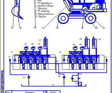 Чертеж Расчет гидросистемы колесного экскаватора