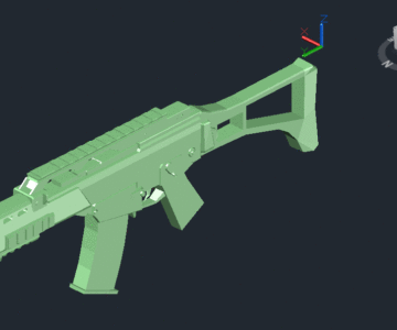 3D модель 3D модель укороченной винтовки G36C