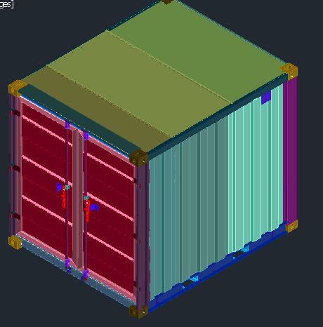 3D модель 10 фут контейнер