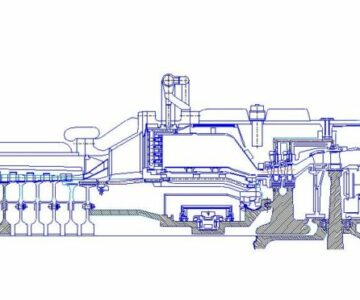 Чертеж Газотурбинный двигатель ГТН-25