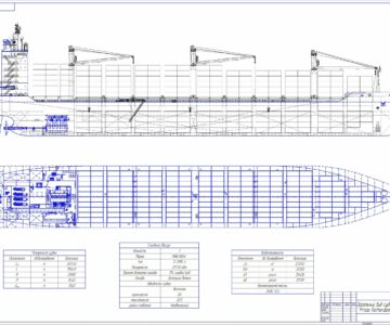 Чертеж Контейнеровоз Frisia Rotterdam