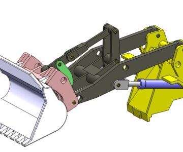 3D модель Ковш экскаватора с гидравлическим приводом