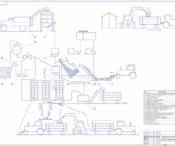 Чертеж Механизация производственных процессов в цехе по приготовлению кормов