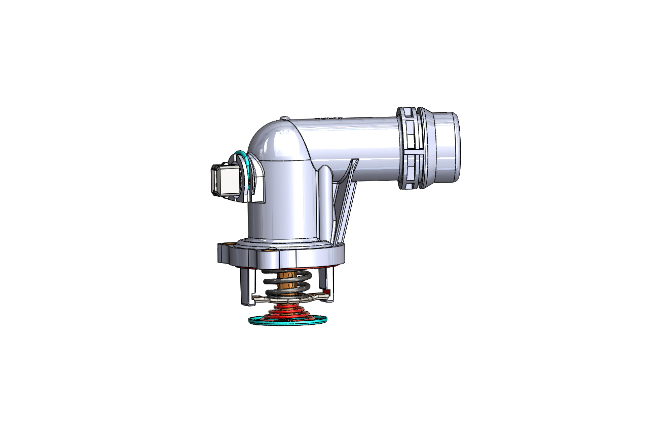 3D модель Модель термостата для автомобилей марки BMW с электронным управлением.