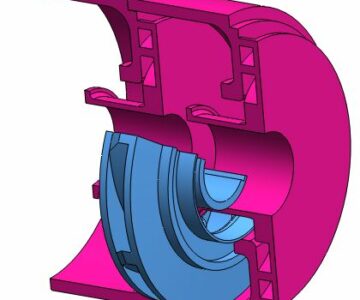 3D модель ступень погружного центробежного насоса