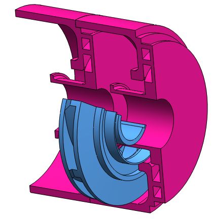 3D модель ступень погружного центробежного насоса