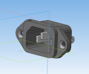 3D модель Разъем питания AC 1