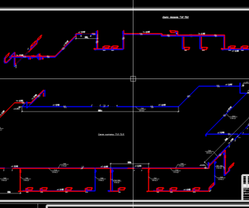 Чертеж Отопление и теплоснабжение торгового центра
