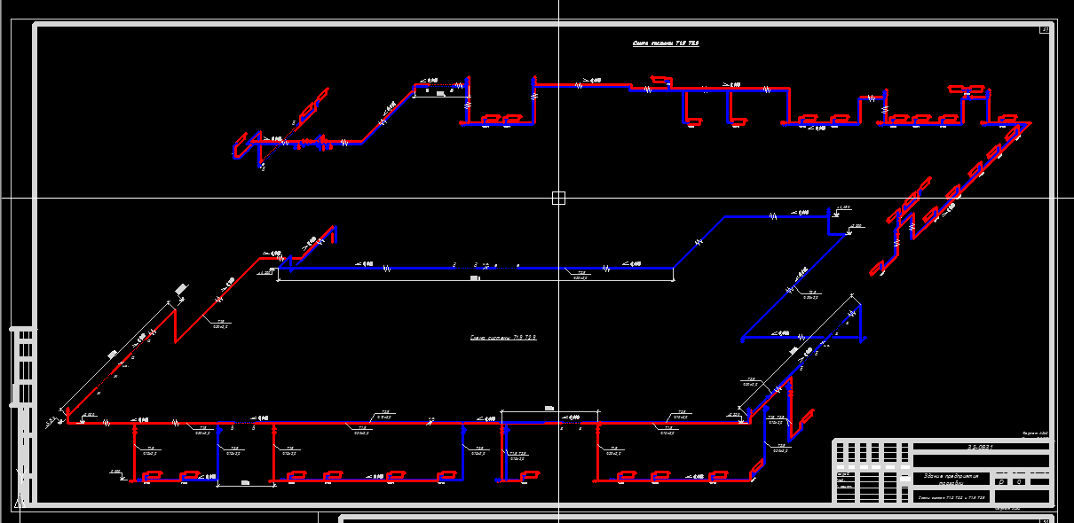 Чертеж Отопление и теплоснабжение торгового центра