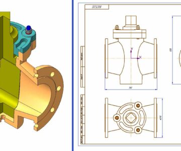 3D модель Кран пробковый Ду 150