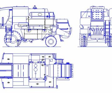 Чертеж Комбайн Енисей-950 Руслан