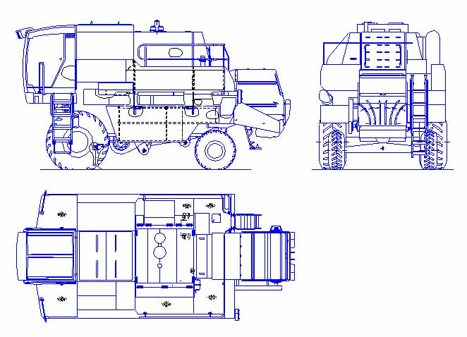 Чертеж Комбайн Енисей-950 Руслан