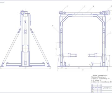 Чертеж Диплом. Проект зоны текущего ремонта автомобиля ЗАЗ-1102. С разработкой электромеханического подъемника.