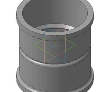 3D модель Муфта фановая чугун 110 мм