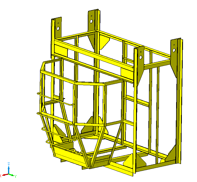 3D модель Каркас кабины управления