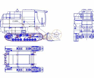 Чертеж Чертеж комбайна Енисей-1200Р