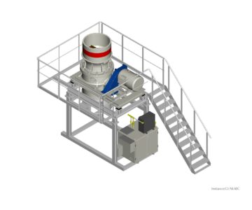 3D модель 3d модель конусной дробилки HCU 7