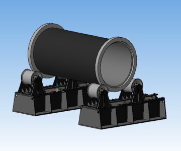 3D модель Модель роликого ложемента для различных цилиндрических емкостей
