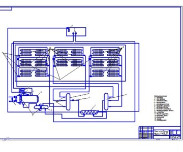 Чертеж Курсовая работа «Проектирование холодильной установки распределительного холодильника вместимостью 150 тонн»