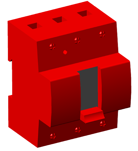 3D модель Модель автоматического выключателя серии NG 125A Schneider Electric