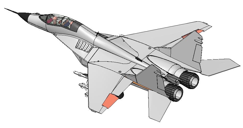 3D модель МИГ-29. Сборная модель.