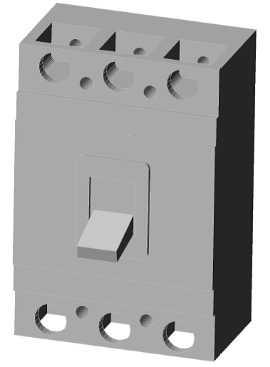 3D модель Модель автоматического выключателя NM1-630S/3300 630A CHINT