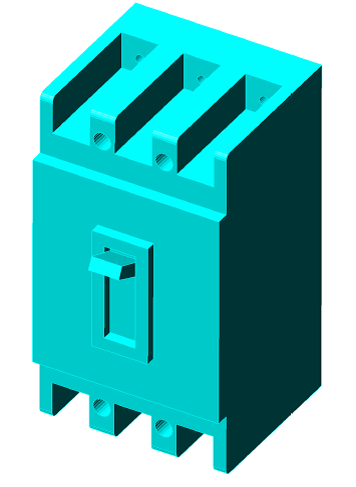 3D модель Модель автоматического выключателя NM1-63S/3300 CHINT