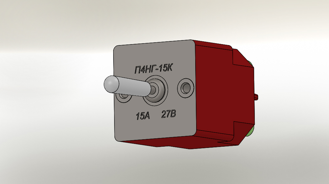 3D модель Переключатель четырехпозиционный П4НГ-15К