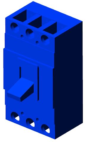 3D модель Модель автоматического выключателя NM1-400S/3300 до 400A CHINT