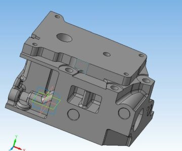 3D модель головка блока цилиндров двигателя ЯМЗ 840