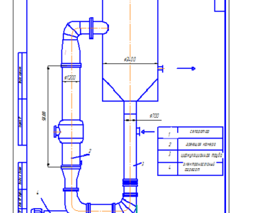Чертеж Выпарная установка для выпаривания раствора  хлорида кальция