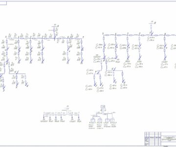Чертеж Система электроснабжения потребителей сельскохозяйственного населенного пункта по сетям напряжением 10 и 0,38 кВ
