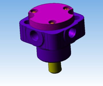 3D модель Роторный насос шиберного типа