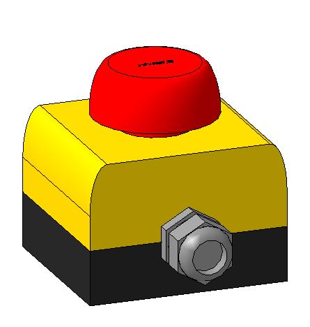 3D модель Кнопка аварийной остановки (грибок)