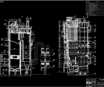 Чертеж Поверочный тепловой расчет парового котла