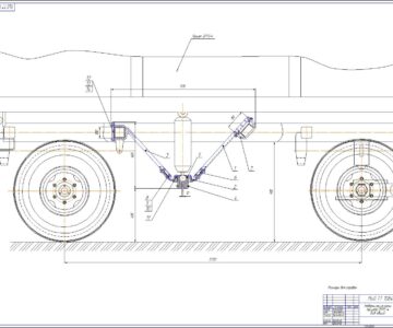 Чертеж Модернизация рамы прицепа 2ПТС-4