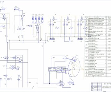 Чертеж Курсовая работа по гидравлике.Разработка гидропривода станка типа обрабатывающего центр