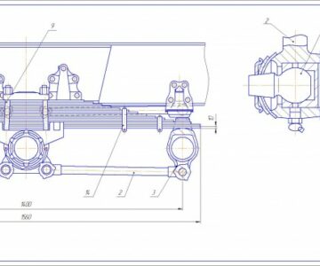 3D модель Курсовая робота на тему расчет  расчет задней подвески автомобиля УРАЛ-375Д