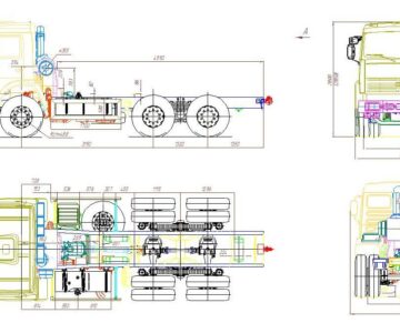 Чертеж Чертеж автомобиля КАМАЗ-53215-1030-15