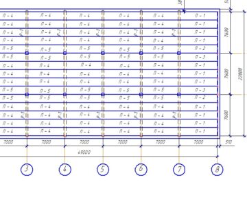 Чертеж Курсовая работа "Проектирование элементов производственного здания с неполным каркасом"