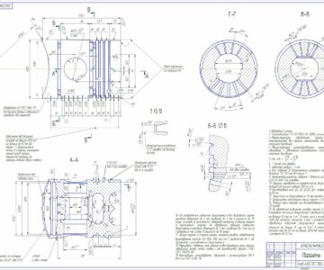 Чертеж Поршень двигателя ЯМЗ-238Н