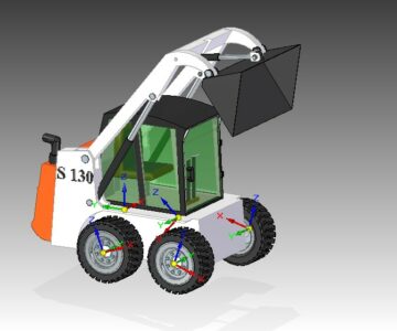 3D модель 3D модель погрузчика Bobcat S130.