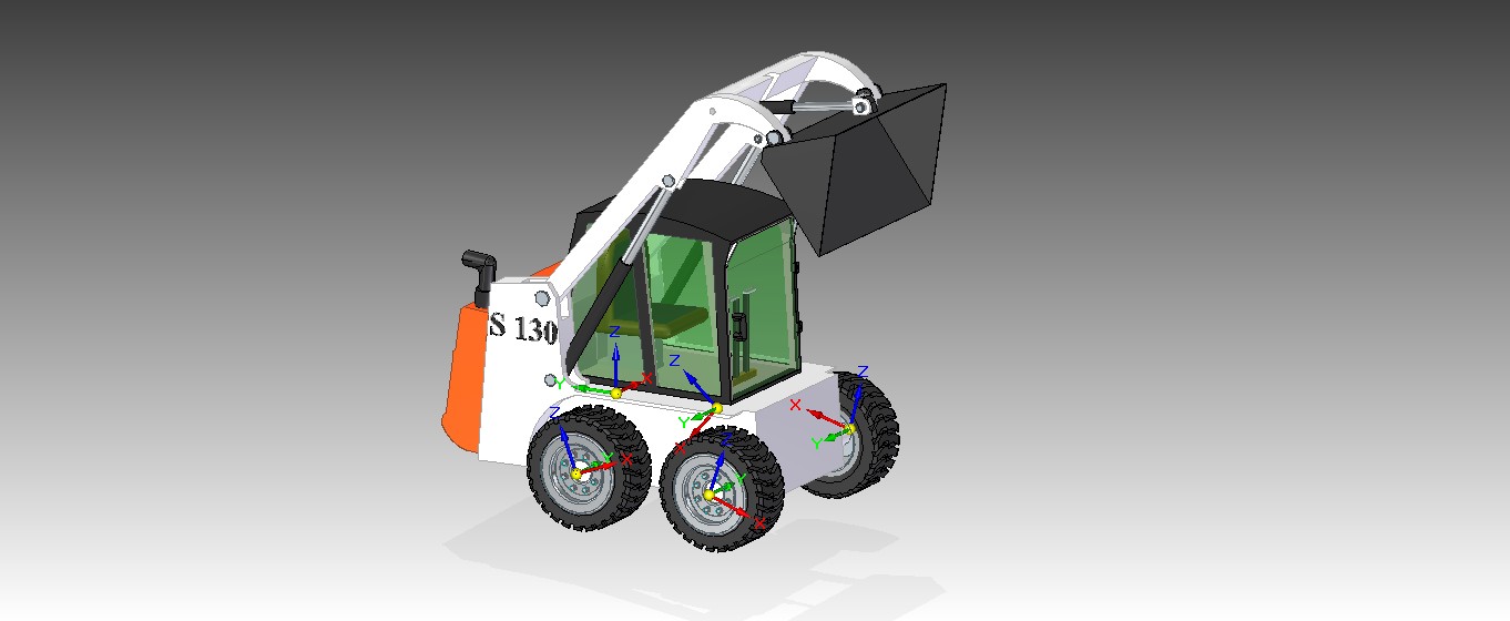 3D модель 3D модель погрузчика Bobcat S130.