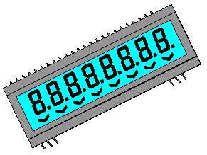 3D модель ЖКИ TI8077