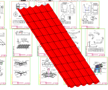 Чертеж Чертежи узлов по металлочерепице