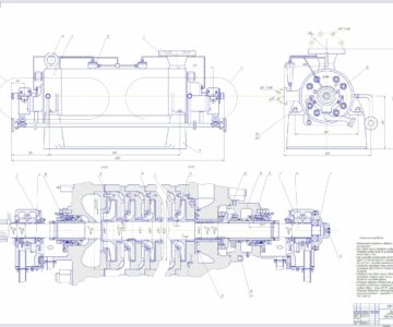 Чертеж Центробежный насос ЦНС 180-1900