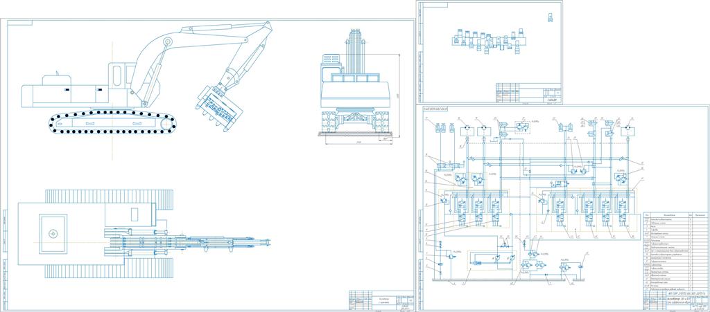 Чертеж Экскаватор ЭО-4121 с мульчером