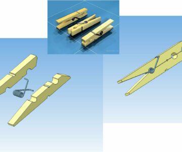 3D модель Прищепка бельевая