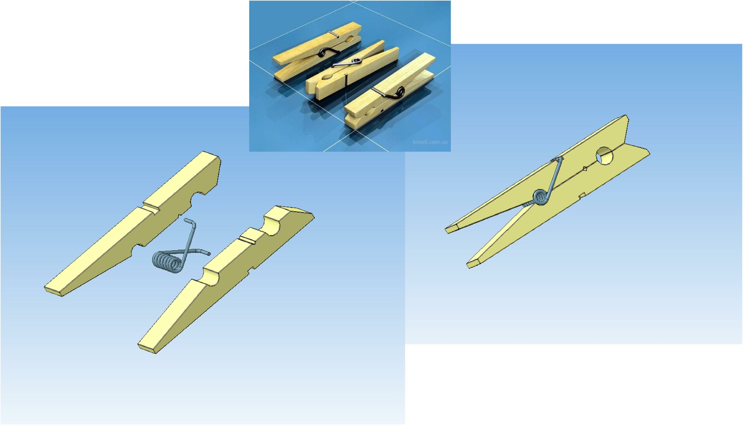 3D модель Прищепка бельевая