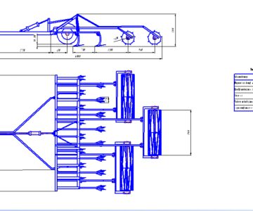 Чертеж Культиватор КПС-4М (модернизированый)